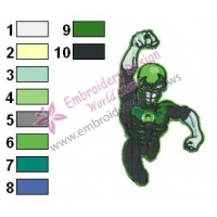 The Mask as Green Lantern Embroidery Design